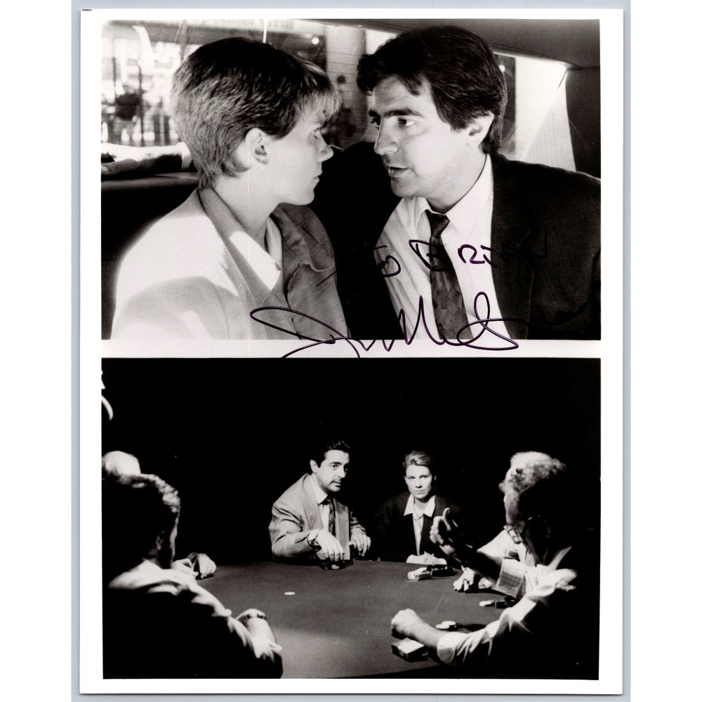 Joe Mantegna Autographed Photo House of Games Lindsay Crouse 1990 Movie